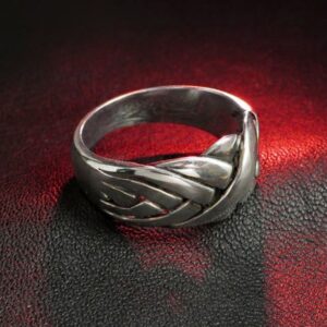 14 Kt Hallmark Real Solid White Gold Celtic Knot Ethnic Ring Size 5-10