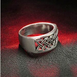 14 Kt Hallmark Real Solid White Gold Celtic Knot Ethnic Ring Size 5-10