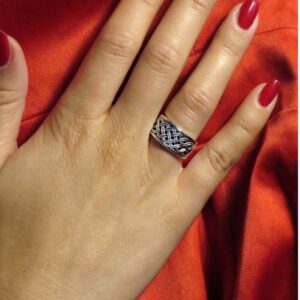 14 Kt Hallmark Real Solid White Gold Celtic Knot Ethnic Ring Size 5-10