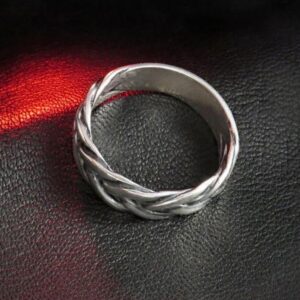 14 Kt Hallmark Real Solid White Gold Celtic Knot Ethnic Ring Size 5-10