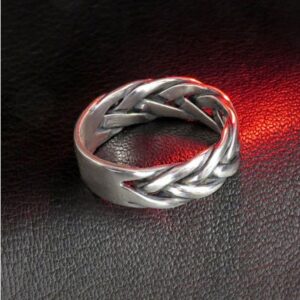 14 Kt Hallmark Real Solid White Gold Celtic Knot Ethnic Ring Size 5-10