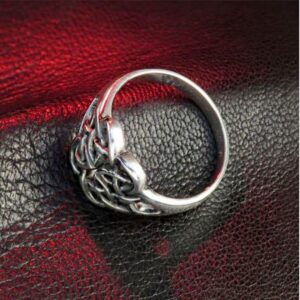 14 Kt Hallmark Real Solid White Gold Celtic Knot Ethnic Ring Size 5-10