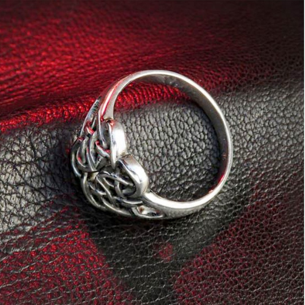 14 Kt Hallmark Real Solid White Gold Celtic Knot Ethnic Ring Size 5-10 - Image 4