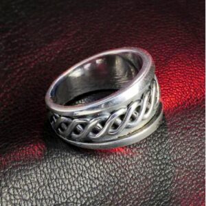14 Kt Hallmark  Solid White Gold Celtic Knot Braided Ring Size 5-10