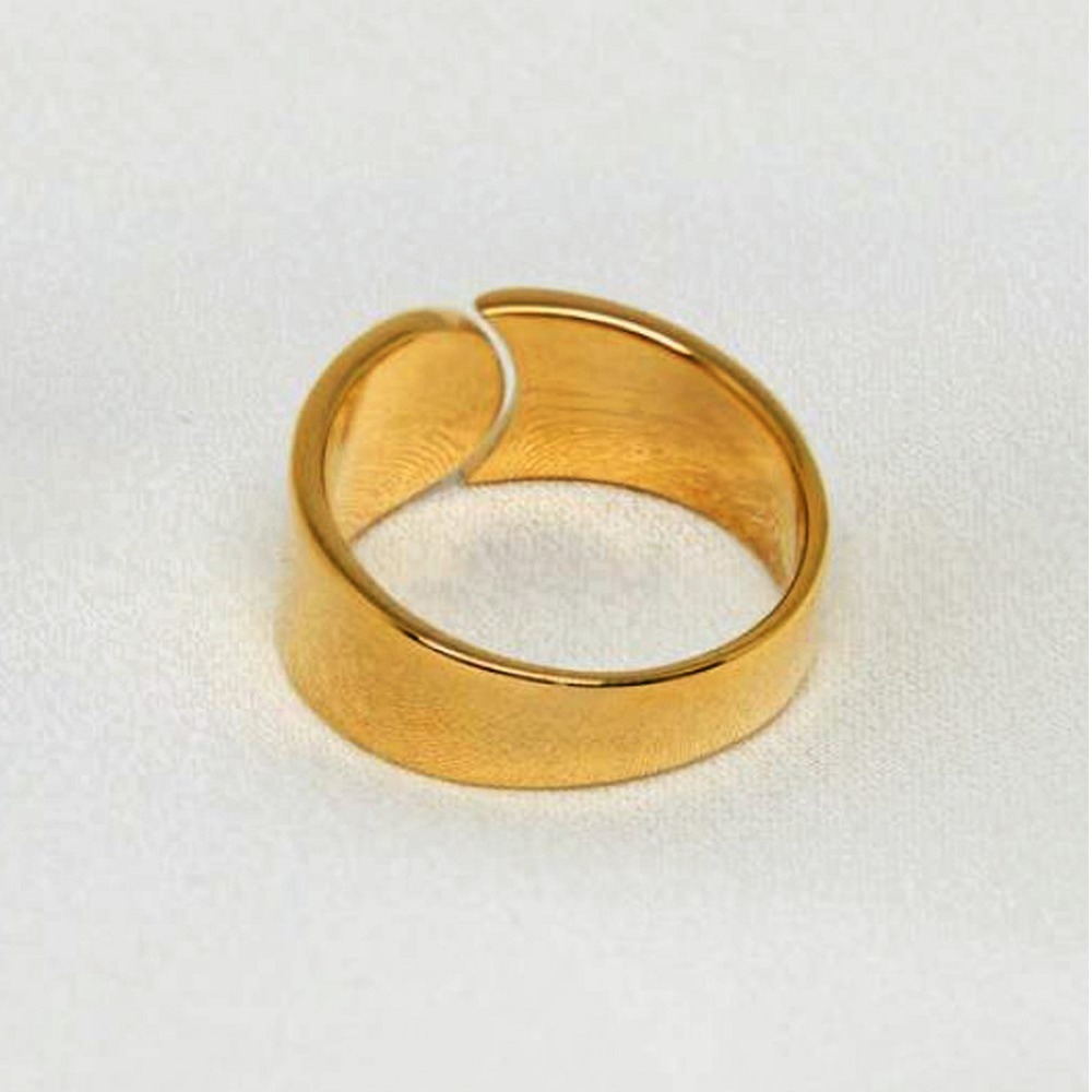 22 Kt Hallmark Solid Yellow Gold Adjustable Open Band Ring Size 6-10 - Image 5