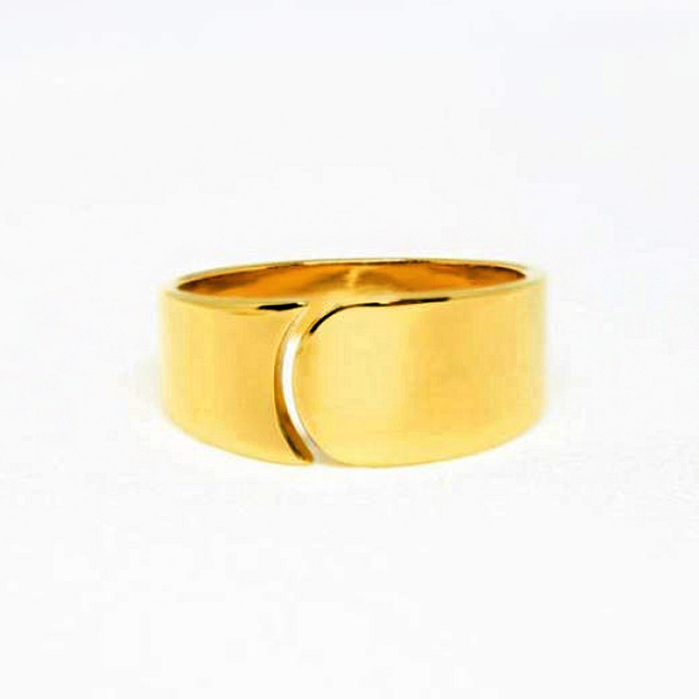 22 Kt Hallmark Solid Yellow Gold Adjustable Open Band Ring Size 6-10 - Image 4