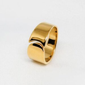 22 Kt Hallmark  Solid Yellow Gold Adjustable Open Band Ring Size 6-10
