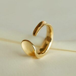 18 Kt Hallmark  Solid Yellow Gold Open Bar Twisted Band Ring Size 5-9