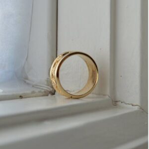 18 Kt Hallmark Real Solid Yellow Gold Minimalist Band Ring Size 6-11
