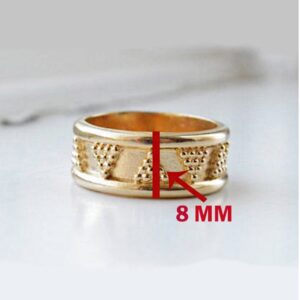 18 Kt Hallmark Real Solid Yellow Gold Minimalist Band Ring Size 6-11