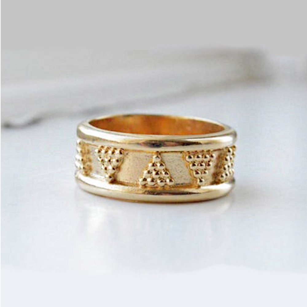 18 Kt Hallmark Real Solid Yellow Gold Minimalist Band Ring Size 6-11