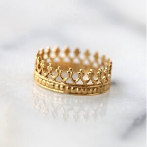 18 Kt Hallmark Real Solid Yellow Gold Tea Time Band Ring Size 6-11