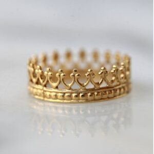 18 Kt Hallmark Real Solid Yellow Gold Tea Time Band Ring Size 6-11