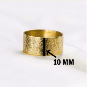 18 Kt Hallmark  Solid Yellow Gold Unique Textured Band Ring Size 6-10