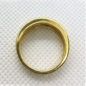 18 Kt Hallmark  Solid Yellow Gold Filigree Woven Vintage Ring Size 6-9