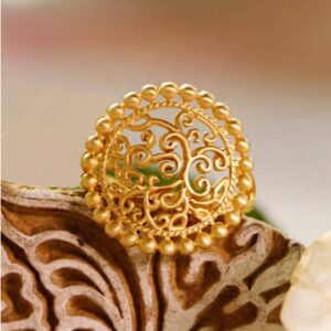 22 Kt  Solid Yellow Gold Recycled Unique Yoga Women'S Ring Size 6-10