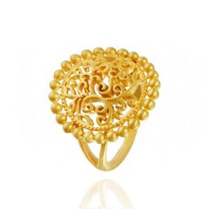 22 Kt  Solid Yellow Gold Recycled Unique Yoga Women'S Ring Size 6-10