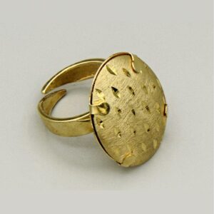 18 Kt Hallmark  Solid Yellow Gold Chunky Brushed Oval Ring Size 6-10