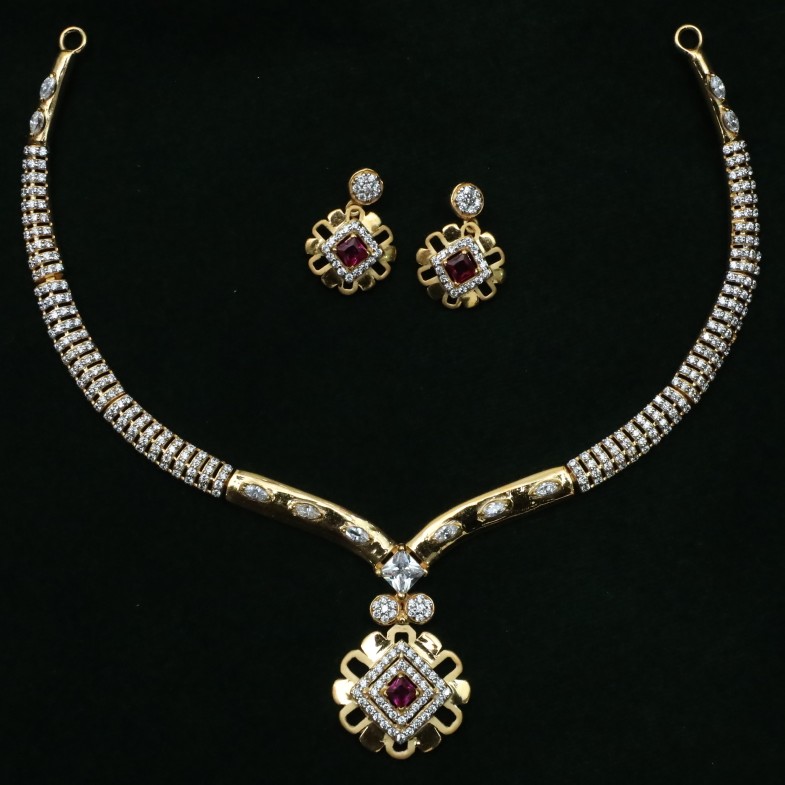 22kt Necklace Set CZS0021