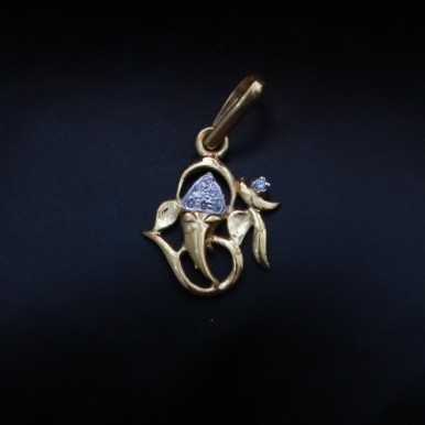 22kt OM Ganpati pendant PN5814