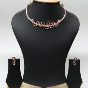 18kt Delicate Diamond Necklace set RNS006