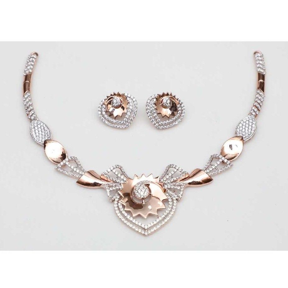 CZ Fancy Desinger Necklace Set