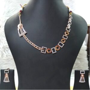 18kt gold delicate bridal necklace set