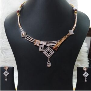 18kt gold attractive wedding necklace set