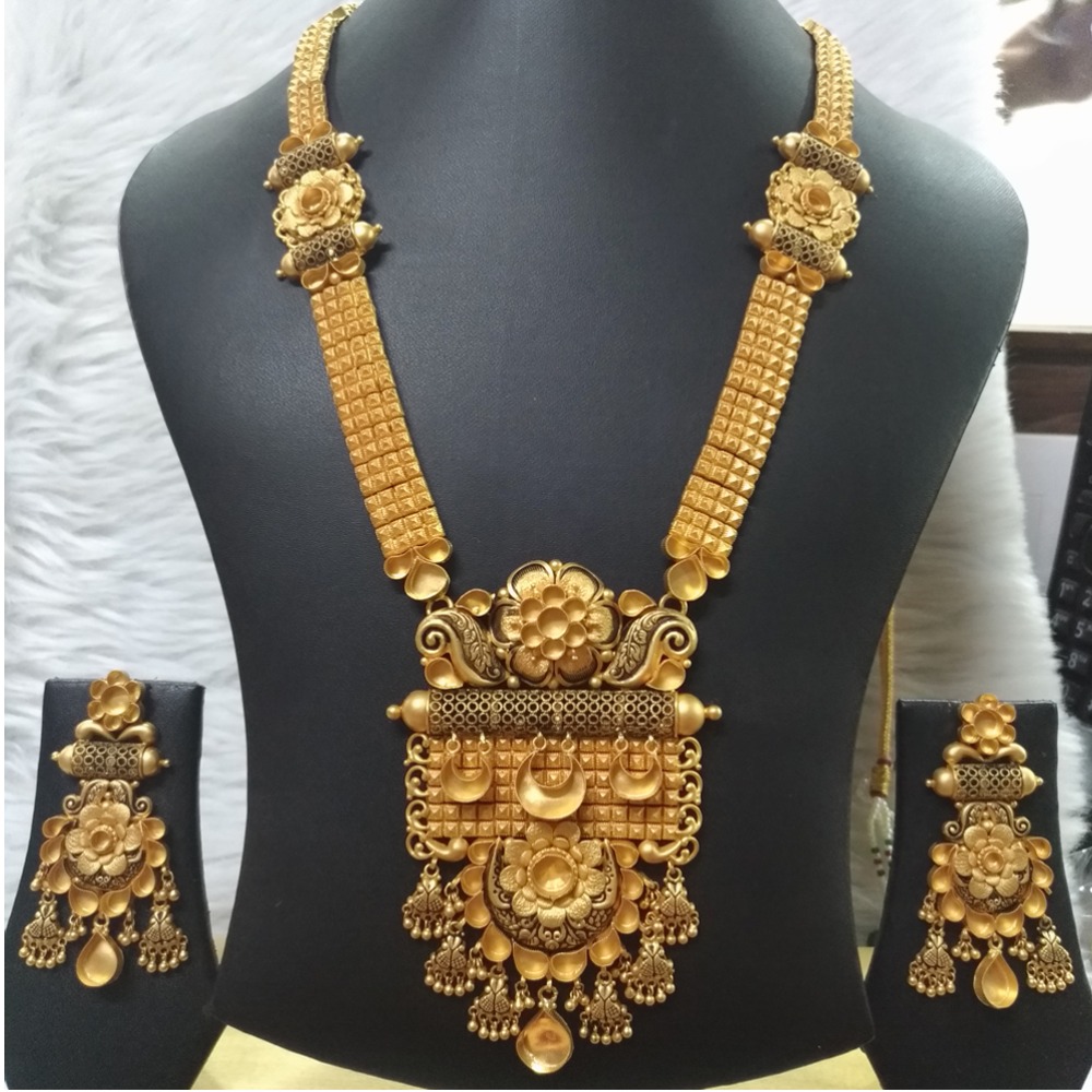 916 Gold Indian Wedding Necklace Set