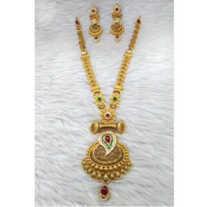 22K Gold Antique Jadtar Necklace Set