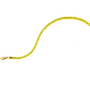 Etru Jewels 925 Silver Round Bracelet in Golden Yellow fabric
