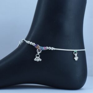 Silver Charms Sexy Rope Silver Anklets For Girls
