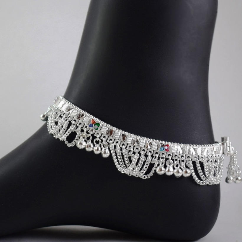 Silver charms Nagma Jhalar Die Silver Anklets