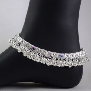 Nagma famous full salangai silver anklets for girls & womens