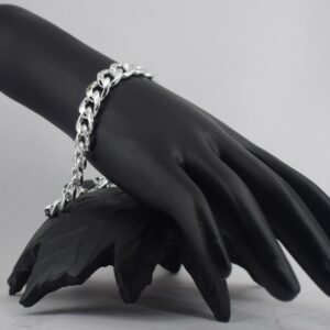 Silver Charms Curb Chain Patterns Silver Bracelets