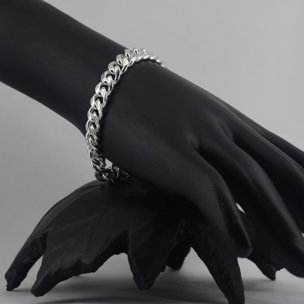 Silver Charms Curb Chain Patterns Silver Bracelets