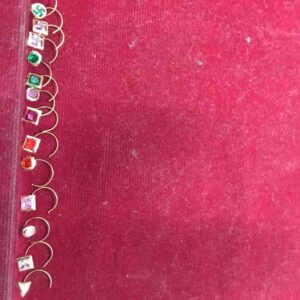 22KT Gold Colorful Stone Katti