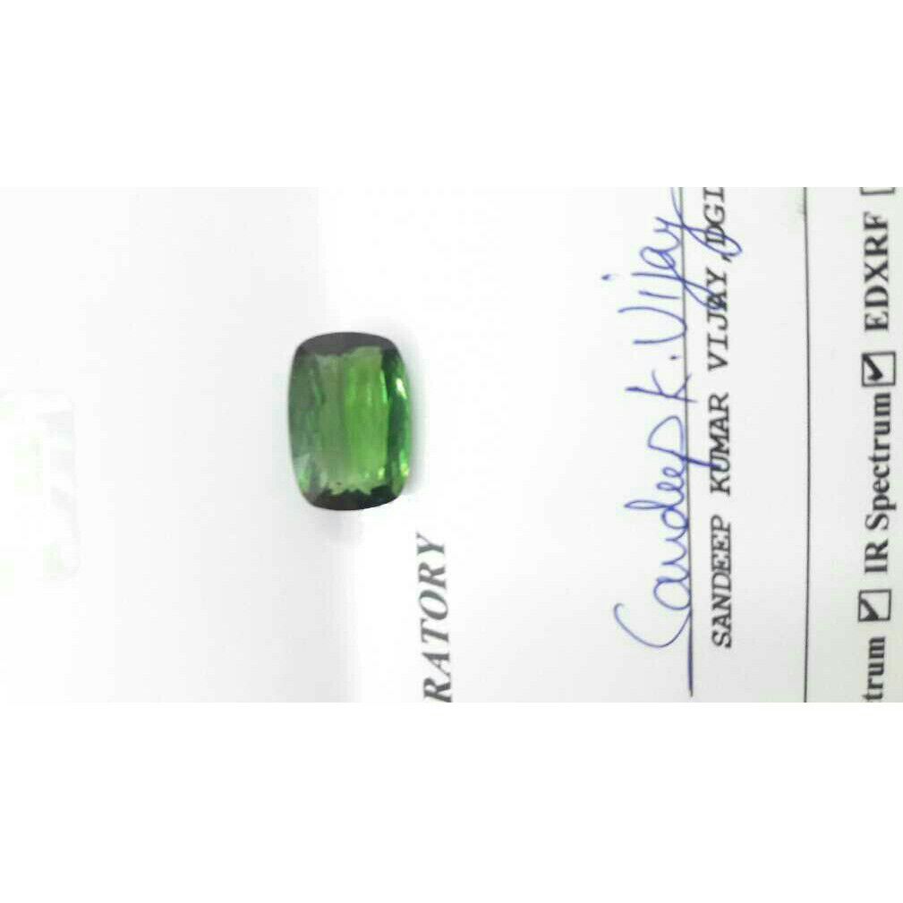 18.5ct cushion green tourmaline