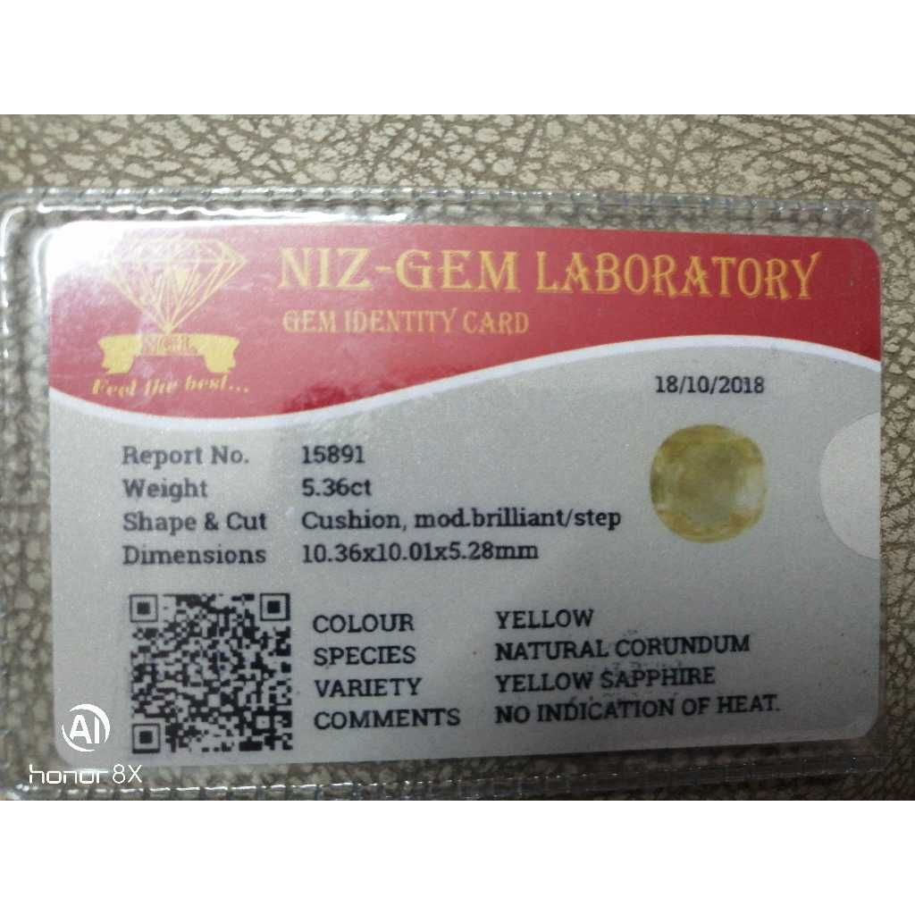 5.36ct cushion yellow yellow-sapphire-pukhraj