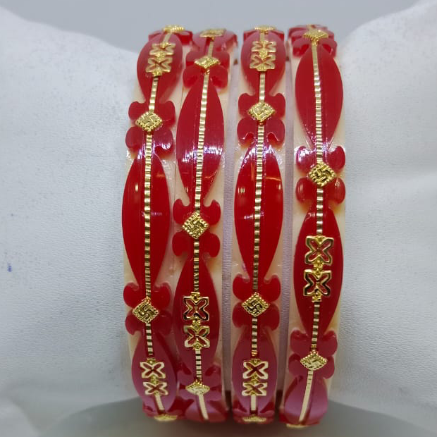fancy khadag 4 piece gold plastic chudi