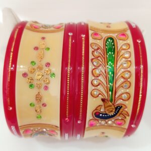 22Kt Peacock painting gold chudi