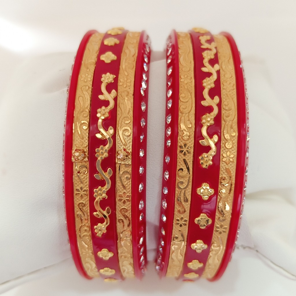 Monogram Gold Plastic Bangle