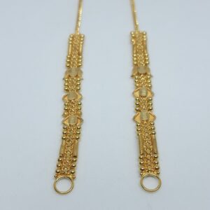 916 gold fancy earchain pj-k04