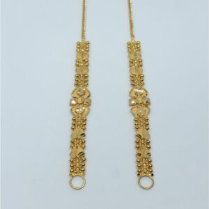 22kt gold fancy earchain pj-k02