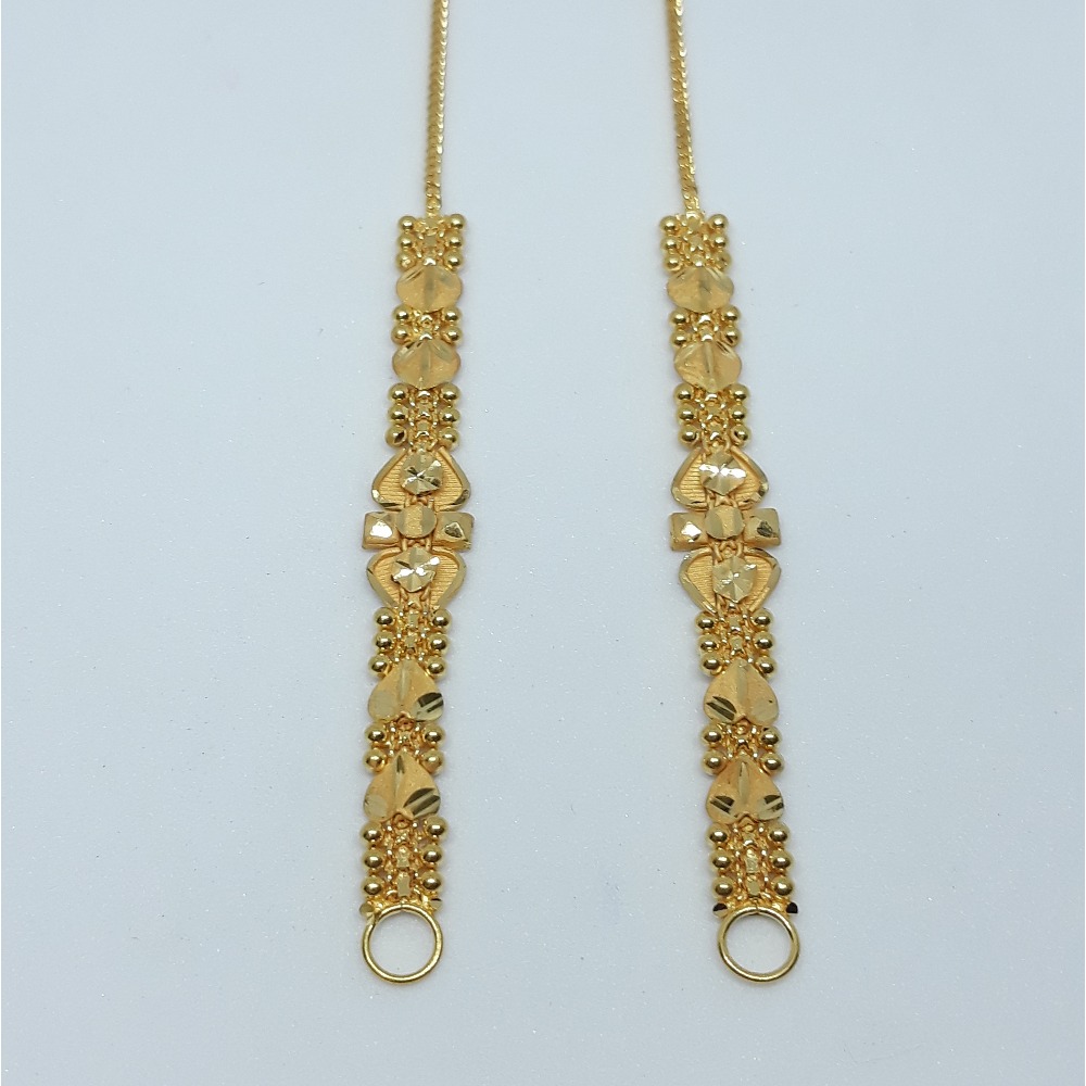 22kt gold fancy earchain pj-k02