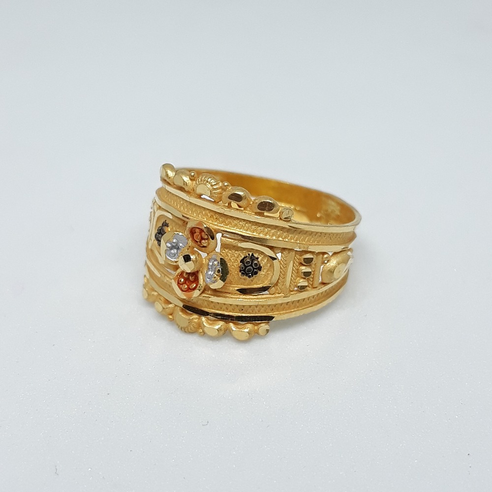 916 Gold Casting Ring For Women PJ-LR01 - Image 3