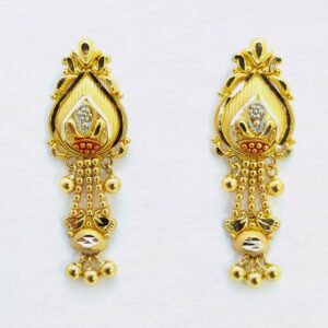 916 gold hallmarked earrings pj-e04
