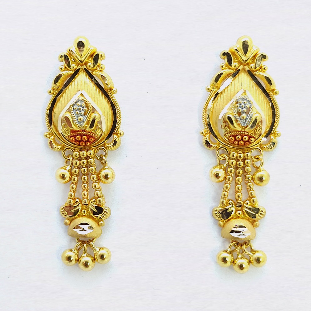 916 gold hallmarked earrings pj-e04