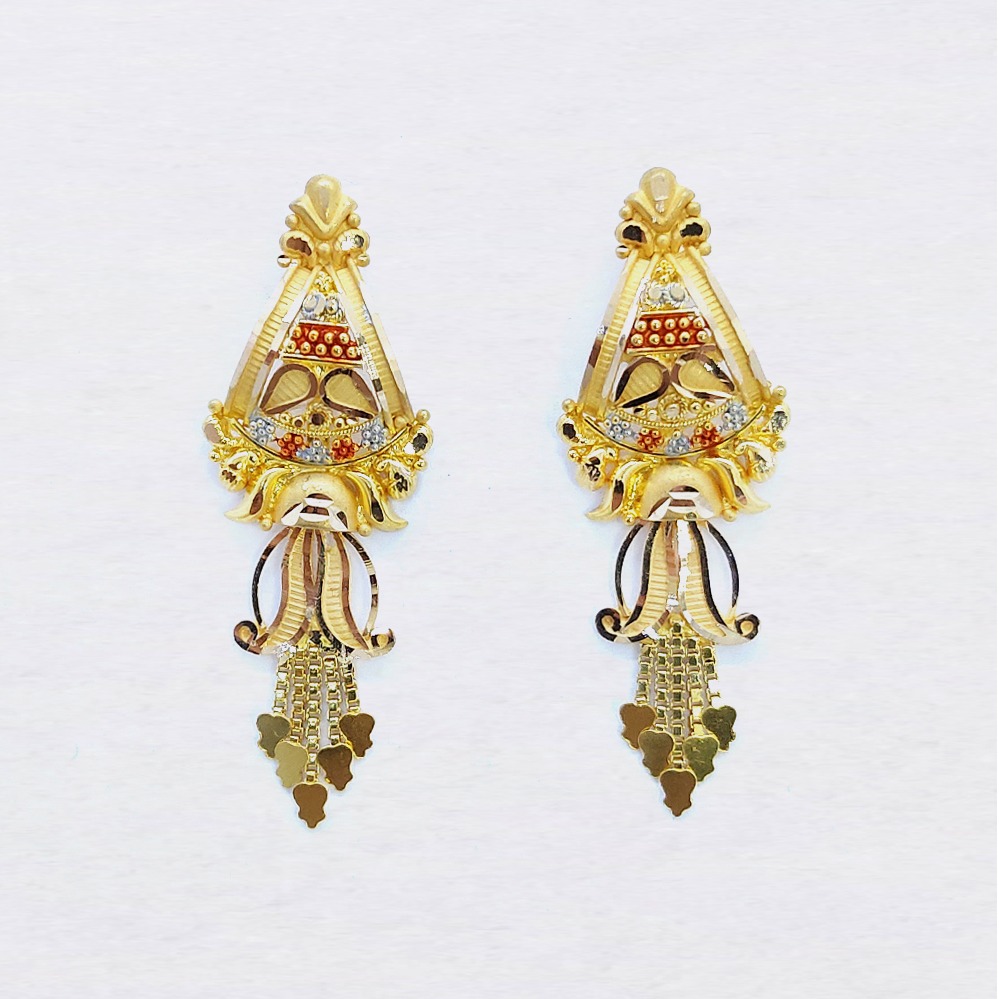 916 Gold Designer Earrings PJ-E01