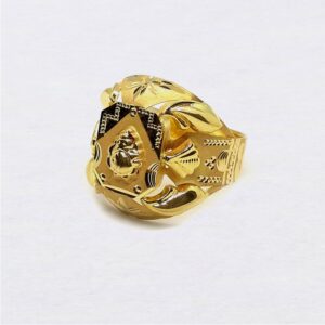 Ganesha design nazrana gold ring pj-r04